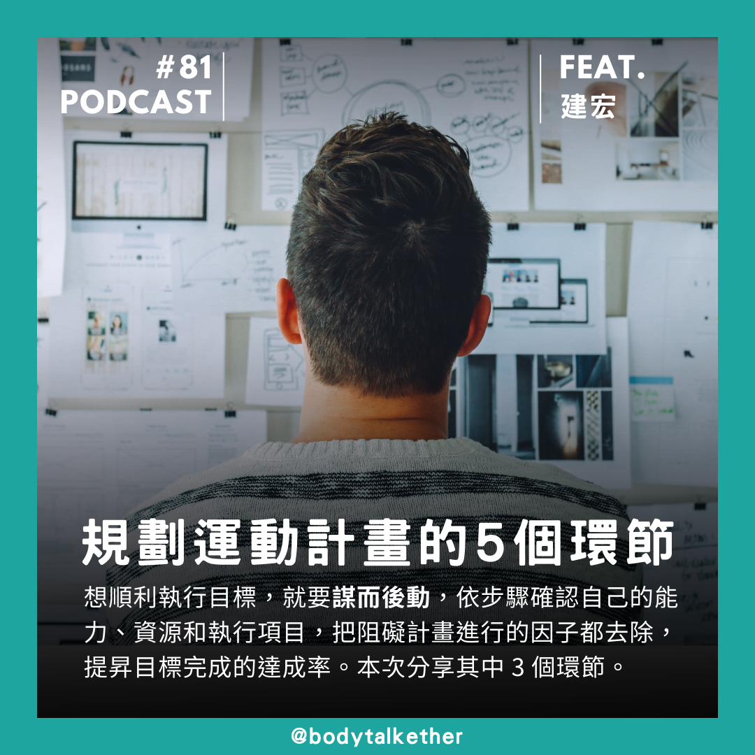 🎙 Ep.81 開始我的運動計畫?#2 計畫自然演進的 5 個環節 part 1 Feat. 建宏